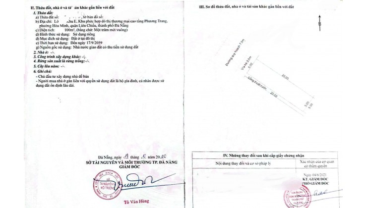 Bán đất đường 7,5m Hòa Phú 26 - Kẹp lối đi bộ 1m